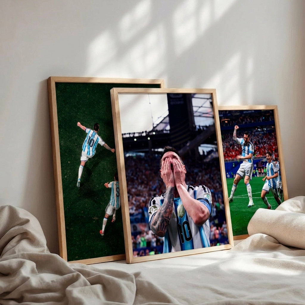 Pack Messi 5 fotografías + 1 wall-art de regalo · Formato digital